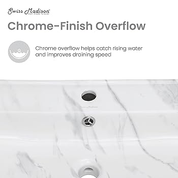 Amazon.com: Claire 22” Rectangle Wall-Mount Bathroom Sink in